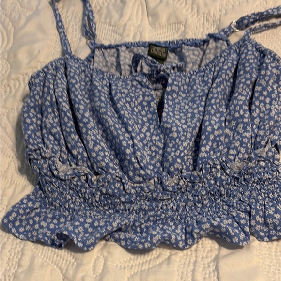 wild fable Tops - Wild Fable Blue and White Smocked Camisole